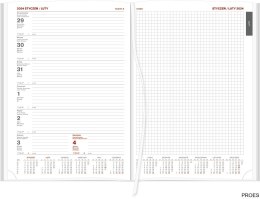 Kalendarz Vivella B5 Tygodniowy z notesem 216 B5TNB czerwony 2025 WOKÓŁ NAS
