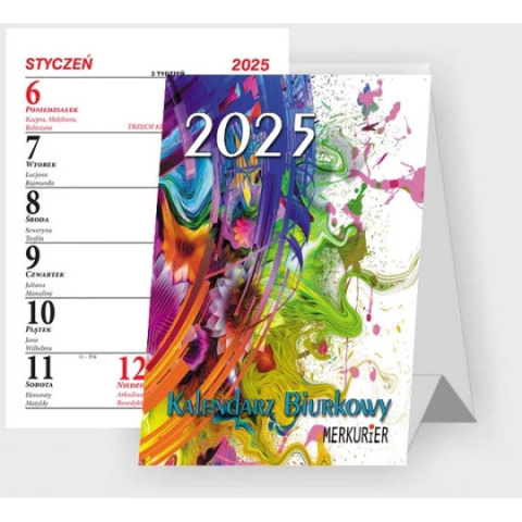 Kalendarz biurowy B1-MERKURIER-2025, BESKIDY Kalendarz biurowy B1-MERKURIER-2025, BESKIDY