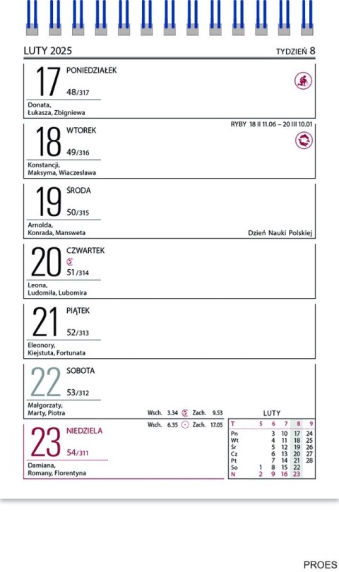 Kalendarz biurowy ZODIAK 2025 (H6) TELEGRAPH Kalendarz biurowy ZODIAK 2025 (H6) TELEGRAPH