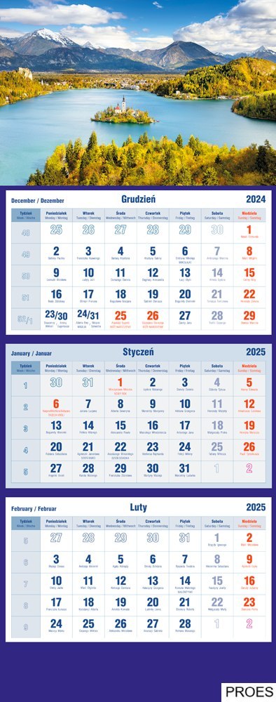Kalendarz trójdzielny 2025 Wyspa Michalczyk i Prokop T-105T-05 Kalendarz trójdzielny 2025 Wyspa Michalczyk i Prokop T-105T-05