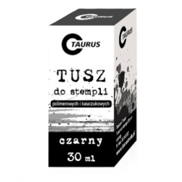 Tusz do pieczątek 30 ml czarny Taurus