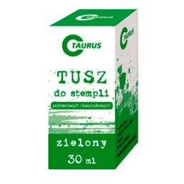 Tusz do pieczątek 30ml zielony Taurus