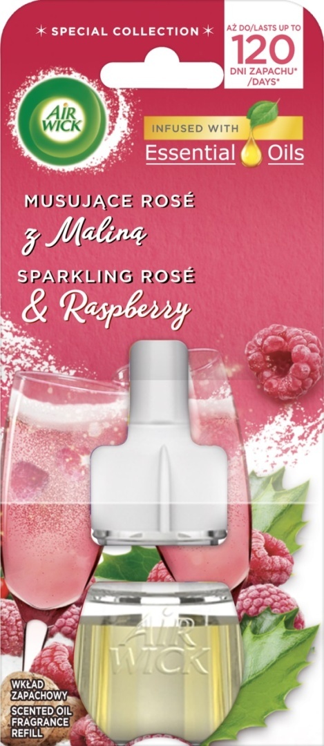 AIR WICK odświeżacz Elektryczny Musująca Rose z Maliną wkład 19 ml 05635 AIR WICK odświeżacz Elektryczny Musująca Rose z Maliną wkład 19 ml 05635