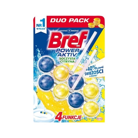 BREF Zawieszka WC COLOR AKTIV 2x50g Cytryna 32452 BREF Zawieszka WC COLOR AKTIV 2x50g Cytryna 32452