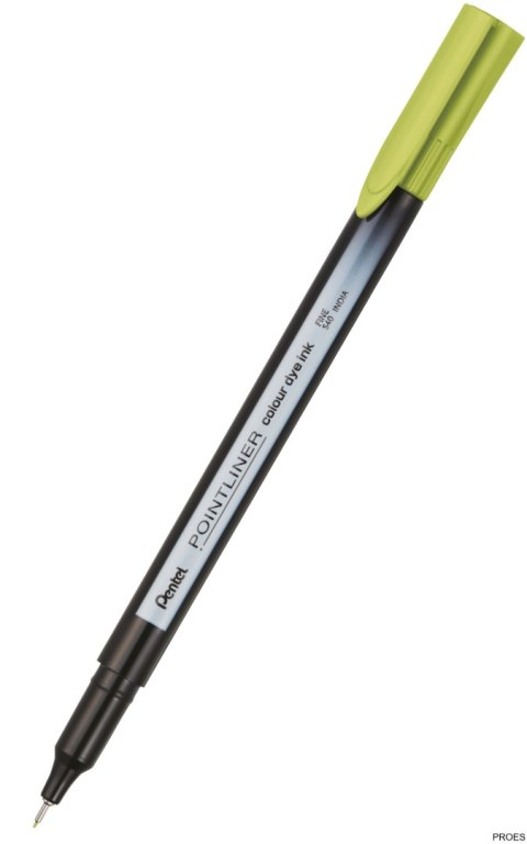Cienkopis pointliner colour, limonkowy z tuszem na bazie wody, S40-K2 PENTEL Cienkopis pointliner colour, limonkowy z tuszem na bazie wody, S40-K2 PENTEL
