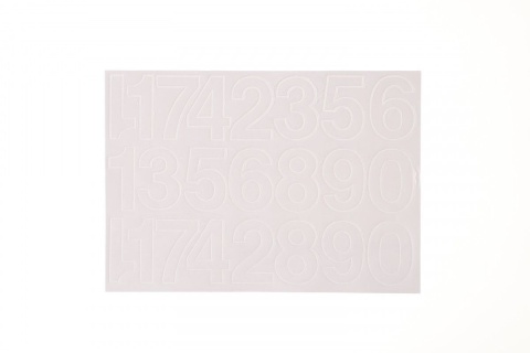 Cyfry samoprzylepne 50mm białe TITANUM 15896