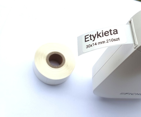 ETYKIETY TERMICZNE NAKLEJKI 14x30mm ROLKA 210 SZT