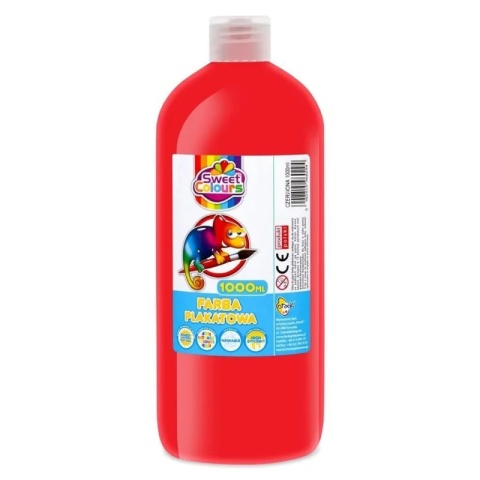 Farba plaktowa 1000 ml czerwona OTOCKI