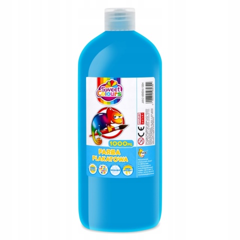 Farba plaktowa 1000 ml jasno niebieska OTOCKI