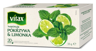 Herbata VITAX INSPIRATIONS Pokrzywa & Limonka 20t *1,65g ziołowa bez zawieszki