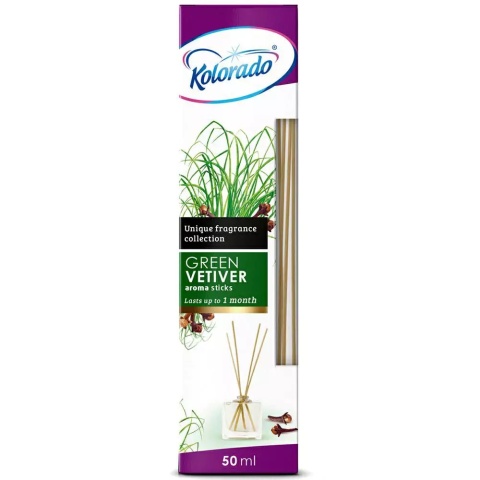 KOLORADO 50ml pachnące patyczki GREEN VETIVER 09806 KOLORADO 50ml pachnące patyczki GREEN VETIVER 09806
