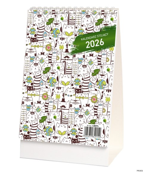 Kalendarz stojący tygodniowy KB037B mix 2026 WOKÓŁ NAS Kalendarz stojący tygodniowy KB037B mix 2026 WOKÓŁ NAS