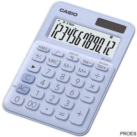 Kalkulator CASIO MS-20UC-LB BOX jasnoniebieski Kalkulator CASIO MS-20UC-LB BOX jasnoniebieski