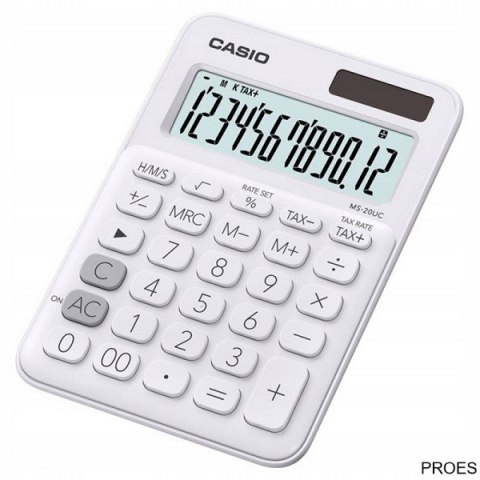 Kalkulator CASIO MS-20UC-WE BOX biały Kalkulator CASIO MS-20UC-WE BOX biały