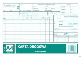 Karta drogowa A4, 80 kartek numerowana offset, 10-801-1N DOTTS