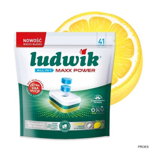 LUDWIK Tabletki do zmywarek 80 szt. ALL IN ONE LEMON 24708