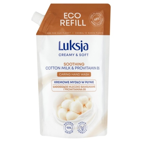 LUKSJA Mydło zapas 400ml COTTON 49138 LUKSJA Mydło zapas 400ml COTTON 49138