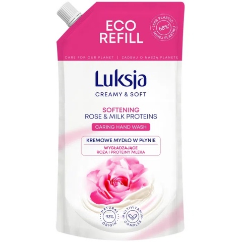 LUKSJA Mydło zapas 400ml ROSE 49145 LUKSJA Mydło zapas 400ml ROSE 49145