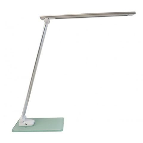 Lampka biurkowa UNILUX POPY LED biała + szklana podstawa, 400124478