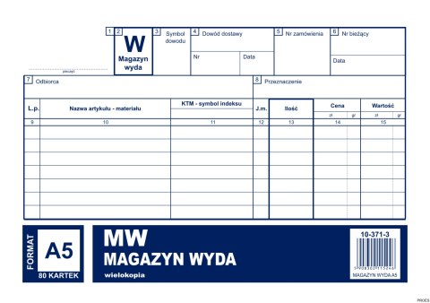 Magazyn wyda A5, 80 karetek wielokopia, 10-371-3 DOTTS Magazyn wyda A5, 80 karetek wielokopia, 10-371-3 DOTTS