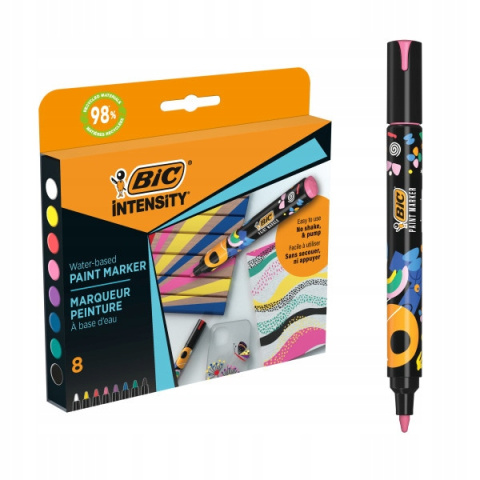 Markery akrylowe BIC Intensity Classic Paint mix Pudełko 8szt 527430 Markery akrylowe BIC Intensity Classic Paint mix Pudełko 8szt 527430