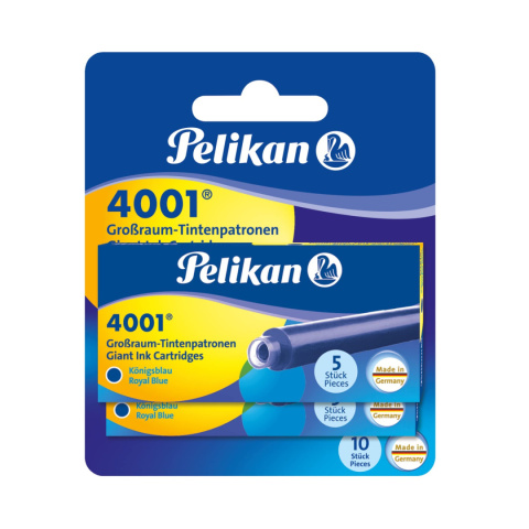 Naboje gtp (5) niebieskie 2 szt blister 330852 Pelikan
