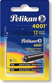 Naboje tp (6) czarne 2 szt blister 330803 Pelikan