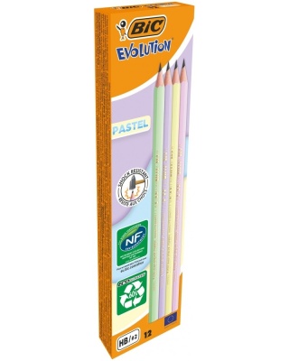 Ołówek BIC Evolution Pastel HB (12szt)