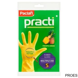 PACLAN Rękawice gumowe S żółte 00001