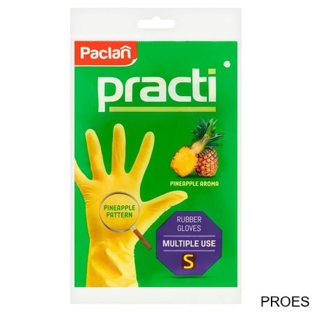 PACLAN Rękawice gumowe S żółte 00001