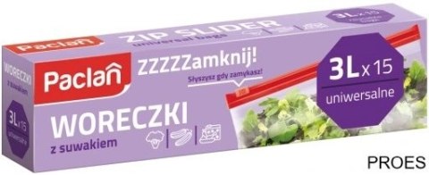 PACLAN torebki strunowe z suwakiem uniwersalne 3l 15 sztuk 37015 PACLAN torebki strunowe z suwakiem uniwersalne 3l 15 sztuk 37015