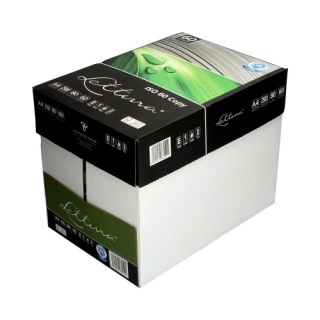 Papier xero A4 LETTURA, 80g, ISO80, ekologiczny, 100% recykling, karton 5 ryz