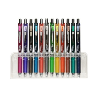 Zestaw pióro kulkowe EnerGel BL77 12 kolorów Pentel