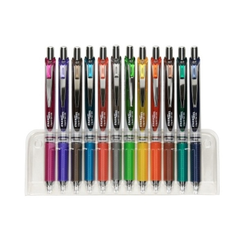 Zestaw pióro kulkowe EnerGel BL77 12 kolorów Pentel Zestaw pióro kulkowe EnerGel BL77 12 kolorów Pentel