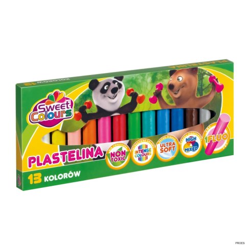 Plastelina 13 kolorów sweet colours, 91918 KOMA