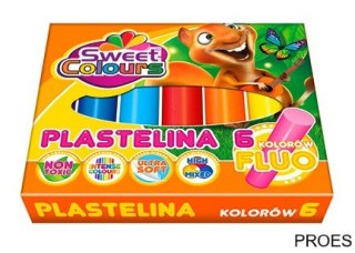 Plastelina 6 kolorów fluorescencyjna, 01525 KOMA