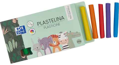Plastelina Oxford kids 12 kolorów 200g, 400174835 HAMELIN