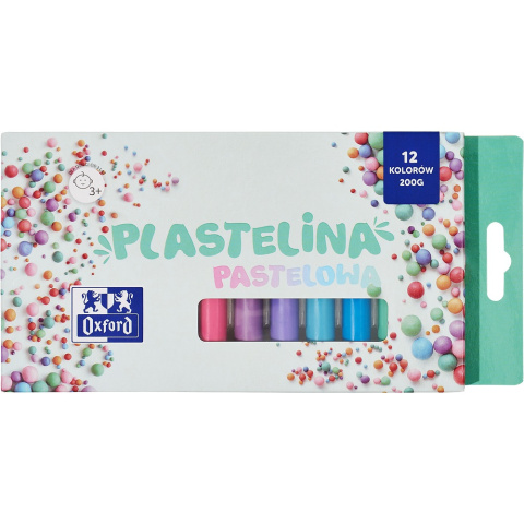 Plastelina Oxford pastel 12 kolorów 200g, 400178108 HAMELIN