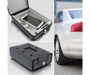 Skrytka na klucze, sejf, 22gł. x 16szer. x 7wys. cm, Stal stopowa, Bituxx MS-14494