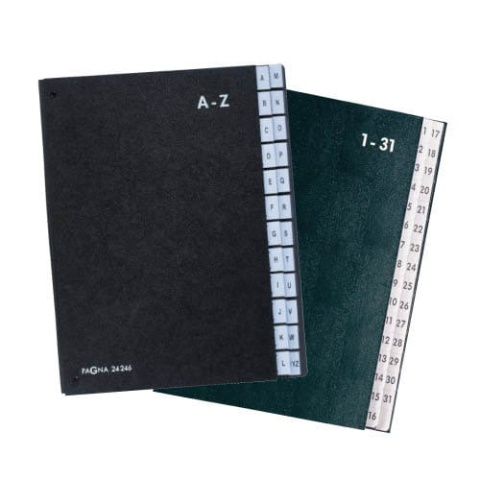 Teczka-skorowidz do podpisu, okł. tw., 1 - 24 , A-Z, czarny P2424604 DURABLE