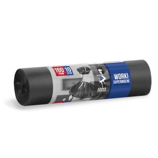 Worki na śmieci 160l supermocne LDPE (10szt.) czarne
