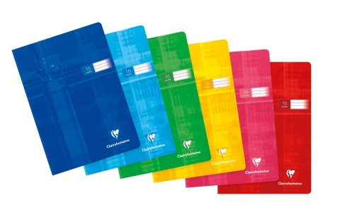Zeszyt A5 16 kartek, linia podwójna kolorowa, papier 90g, mix kolorów CLAIREFONTAINE 63529AMXC Zeszyt A5 16 kartek, linia podwójna kolorowa, papier 90g, mix kolorów CLAIREFONTAINE 63529AMXC