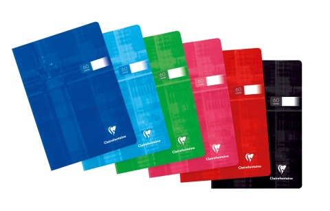 Zeszyt A5 60 kartek, gładki, papier 90g, mix kolorów CLAIREFONTAINE 63550AMXC Zeszyt A5 60 kartek, gładki, papier 90g, mix kolorów CLAIREFONTAINE 63550AMXC