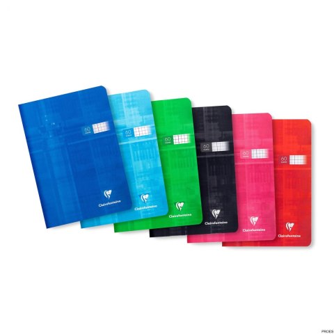 Zeszyt A5 60 kartek, w kratkę, papier 90g, mix kolorów CLAIREFONTAINE 63552AMXC Zeszyt A5 60 kartek, w kratkę, papier 90g, mix kolorów CLAIREFONTAINE 63552AMXC