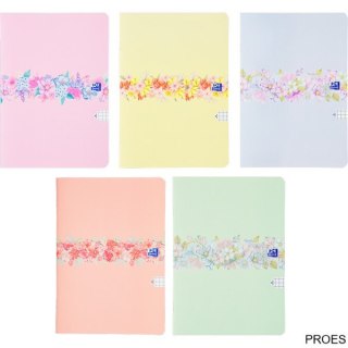 Zeszyt Oxford Flowers A5 60 kartek kratka 5x5 mm Mix 400181450
