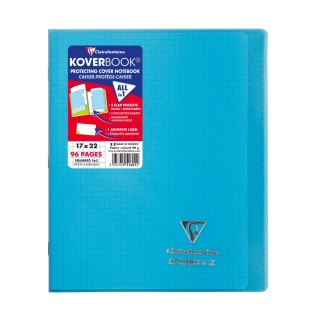 Zeszyt koverbook, w okładce z pp, 17x22 cm, w kratkę, 48 kartek, mix kolorów CLAIREFONTAINE 951601C