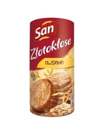 Ciastka SAN ŁAKOTKI ZŁOTOKŁOSE owsiane 215g