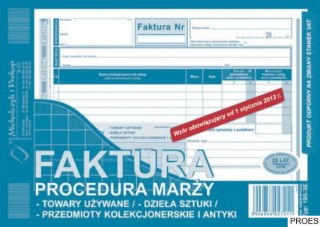195-3E Faktura procedura marży towary używane A5 (o+1k) MICHALCZYK