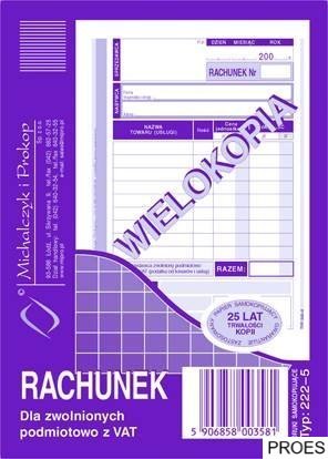 222-5 Rachunek MICHALCZYK&PROKOP A6 (pion) 80 kartek 222-5 Rachunek MICHALCZYK&PROKOP A6 (pion) 80 kartek
