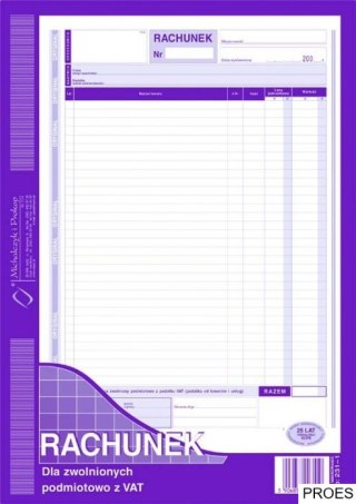 231-1 Rachunek A4 dla zw.z VAT MICHALCZYK I PROKOP